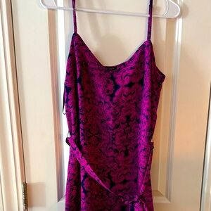 Ann Taylor Vibrant Pink and Navy Dress